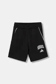 adidas pantaloni scurti copii culoarea negru, cu imprimeu, talie reglabila, JM1537 imagine