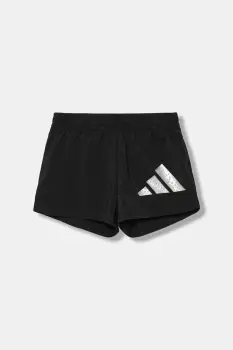 adidas pantaloni scurti copii culoarea negru, cu imprimeu, talie reglabila, JM3847 imagine