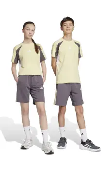 adidas pantaloni scurti culoarea gri, cu imprimeu, talie reglabila, JD4590 imagine