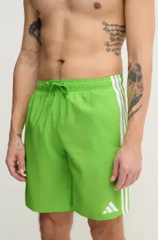 adidas pantaloni scurti de baie 3S BLD SH 8IN culoarea verde, JD4242 imagine