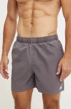 adidas pantaloni scurti de baie culoarea maro, IX7586 imagine