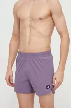 adidas pantaloni scurti de baie culoarea violet imagine