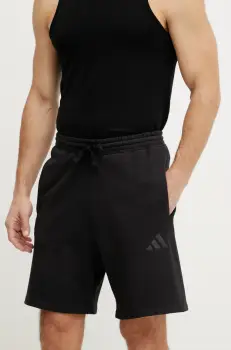 adidas pantaloni scurti din bumbac ALL SZN barbati, culoarea negru, IX1247 imagine