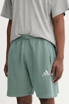 adidas pantaloni scurti din bumbac All SZN culoarea verde, JN0606 imagine