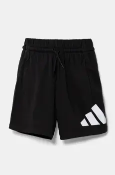 adidas pantaloni scurti din bumbac pentru copii culoarea negru, cu imprimeu, JE1391 imagine