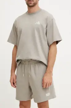 adidas pantaloni scurti din bumbac x Mercedes culoarea bej, JW3086 imagine