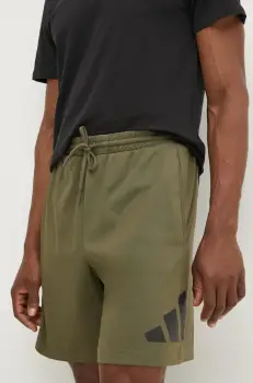 adidas pantaloni scurti Essentials barbati, culoarea verde, IN6184 imagine