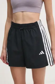adidas pantaloni scurti Essentials femei, culoarea negru, modelator, high waist, JE1309 imagine