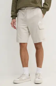 adidas pantaloni scurti Feelcozy barbati, culoarea bej, IN6084 imagine