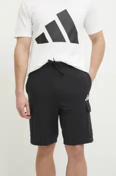 adidas pantaloni scurti Feelcozy barbati, culoarea negru, JE6291 imagine