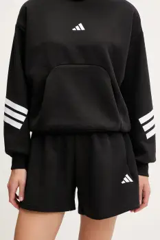 adidas pantaloni scurti Future Icons culoarea negru, uni, high waist, JC5466 imagine