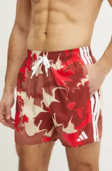 adidas pantaloni scurti TIE DYE SH 5IN culoarea maro, JF6092 imagine