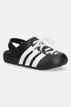 adidas papuci Adilette Clog 2.0 culoarea negru, JR4025 imagine