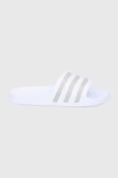 Adidas Papuci Adilette femei, culoarea alb imagine