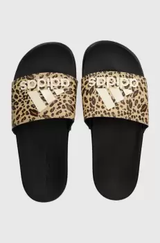 adidas papuci femei, culoarea bej imagine