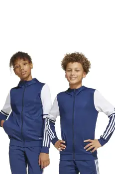 adidas Performance bluza copii culoarea albastru marin, cu gluga, modelator, JD4800 imagine