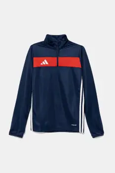 adidas Performance bluza copii culoarea bleumarin, cu gluga, cu imprimeu, JD0566 imagine