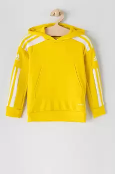 Adidas Performance Bluza copii culoarea galben, material neted imagine