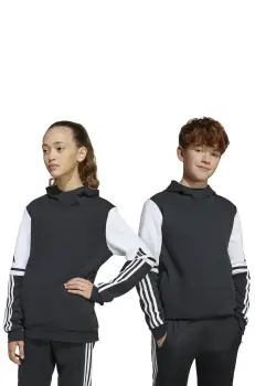 adidas Performance bluza copii culoarea negru, cu gluga, modelator, JE2768 imagine