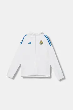 adidas Performance bluza copii REAL MADRID culoarea alb, cu imprimeu, JP4021 imagine