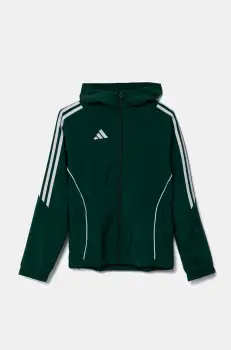 adidas Performance bluza pentru copii culoarea verde, cu gluga, cu imprimeu, IM8796 imagine