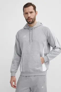 adidas Performance bluza trening Tiro 24 culoarea gri, cu gluga, melanj, IR7545 imagine