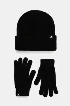 adidas Performance caciula si manusi pentru copii 2-pack culoare neagra JP2783 imagine