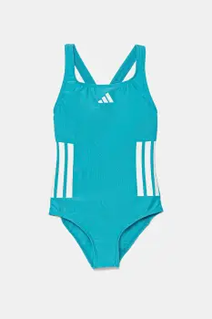 adidas Performance costum de baie dintr-o bucata pentru copii culoarea turcoaz, JN6587 imagine