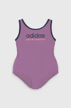 adidas Performance costum de baie dintr-o bucata pentru copii SPW UBSUITIDS culoarea violet, IT2717 imagine