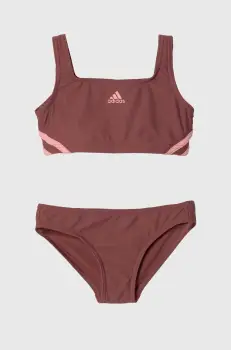 adidas Performance costum de baie pentru copii din doua piese 3S BIKINI culoarea roz, IY5069 imagine