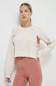 adidas Performance hanorac de antrenament Power culoarea bej, neted imagine