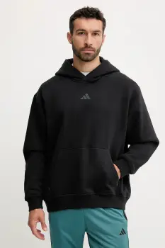 adidas Performance hanorac de antrenament POWER culoarea negru, cu gluga, uni, JZ6248 imagine