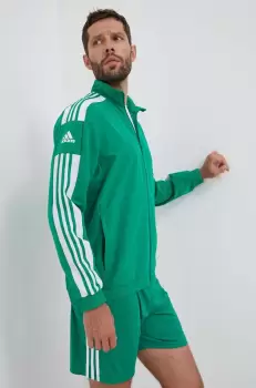 adidas Performance hanorac de antrenament Squadra 21 culoarea verde, cu imprimeu imagine