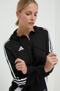 adidas Performance hanorac de antrenament Tiro24 culoarea negru, cu gluga, cu imprimeu imagine