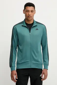 adidas Performance hanorac de antrenament Train Essentials culoarea verde, cu imprimeu, JW7498 imagine