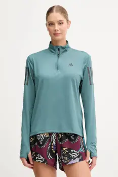 adidas Performance hanorac de jogging Own The Run culoarea verde, uni, JX2255 imagine