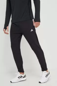 adidas Performance pantaloni de alergare Own the Run culoarea negru, cu imprimeu imagine