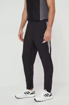 adidas Performance pantaloni de alergare Own the Run culoarea negru, cu imprimeu imagine