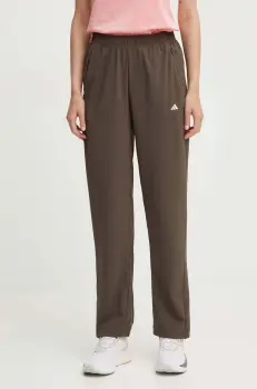 adidas Performance pantaloni de antrenament culoarea verde, neted, IT0675 imagine