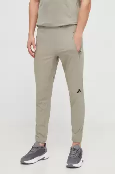 adidas Performance pantaloni de antrenament D4T culoarea verde, neted imagine
