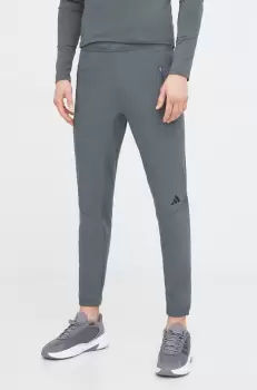 adidas Performance pantaloni de antrenament D4T culoarea verde, neted imagine