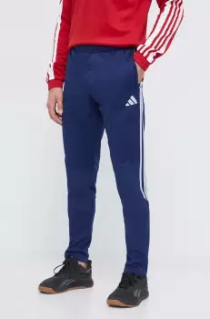 adidas Performance pantaloni de antrenament Tiro 23 Competition Winterized culoarea albastru marin, cu imprimeu imagine