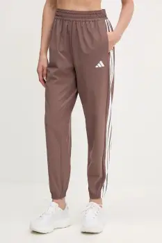 adidas Performance pantaloni de antrenament Train Essentials culoarea maro, cu imprimeu, JY2168 imagine