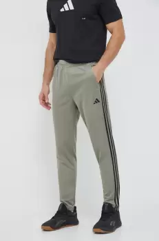 adidas Performance pantaloni de antrenament Training Essentials Base culoarea gri, cu imprimeu imagine