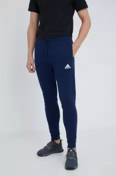 adidas Performance pantaloni de trening barbati, culoarea albastru marin, cu imprimeu imagine