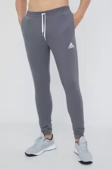 adidas Performance pantaloni de trening barbati, culoarea gri, cu imprimeu imagine