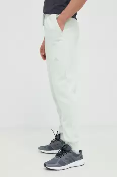 adidas Performance pantaloni de trening barbati, culoarea verde, neted imagine