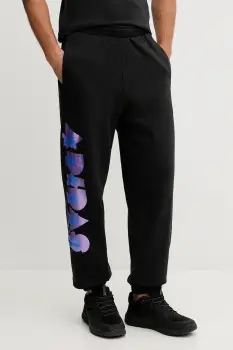 adidas Performance pantaloni de trening din bumbac PRIDE culoarea negru, cu imprimeu, JL7626 imagine