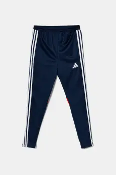 adidas Performance pantaloni de trening pentru copii culoarea albastru marin, cu imprimeu, JD0576 imagine