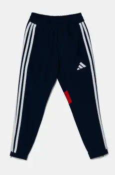 adidas Performance pantaloni de trening pentru copii culoarea albastru marin, cu imprimeu, JD0636 imagine